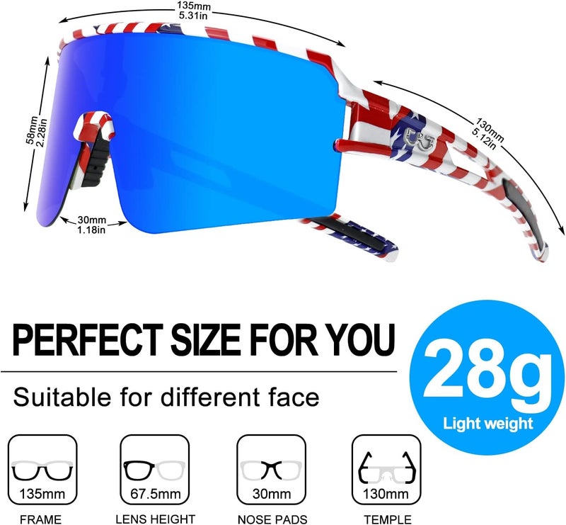 AVV Store Polarized cycling glasses sports sunglasses,UV400 Protection Fishing Driving running baseball sunglasses for men women - Image 2